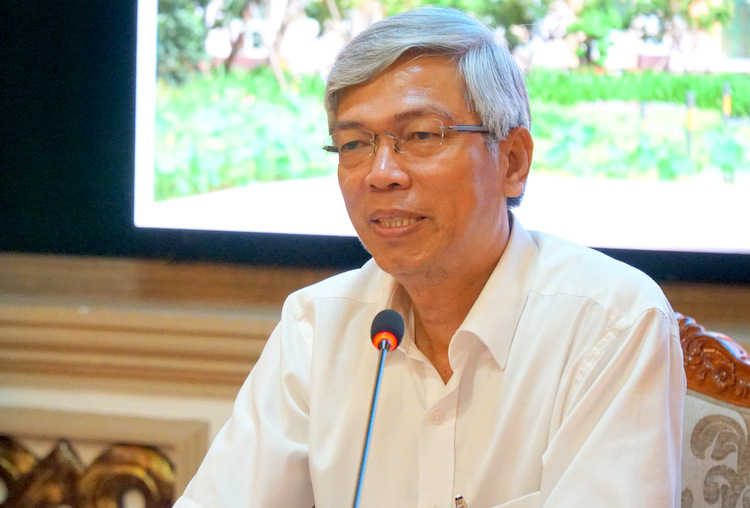 Ông Võ Văn Hoan tại buổi họp báo thông tin về dự án. Ảnh: Minh Tân.