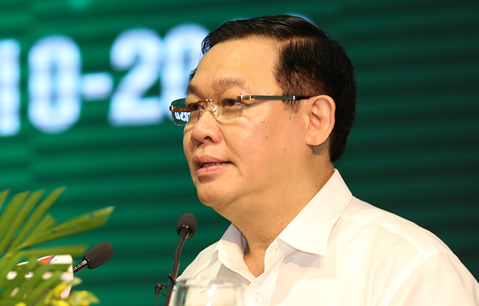 Phó thủ tướng Vương Đình Huệ phát biểu tại hội nghị. Ảnh: VGP