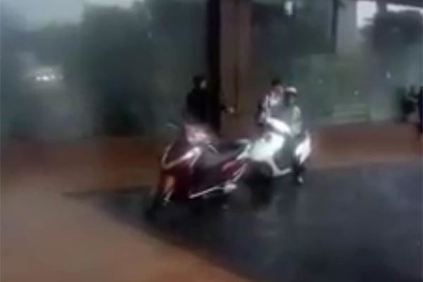 Video nhân viên khách sạn Grand Plaza ở Hà Nội đuổi người trú giông lốc