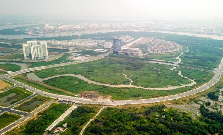 Khu đô thị mới Thủ Thiêm còn 55 lô đất trống với tổng diện tích hơn 793.000 m2. Ảnh: Hữu Khoa