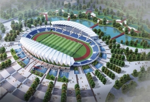 Hoa đại ngàn được lựa chọn là phương án kiến trúc xây dựng sân vận động Thái Nguyên