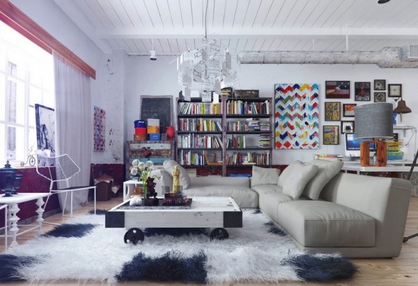 Thiết kế nội thất căn hộ ấn tượng đầy màu sắc và hình tượng