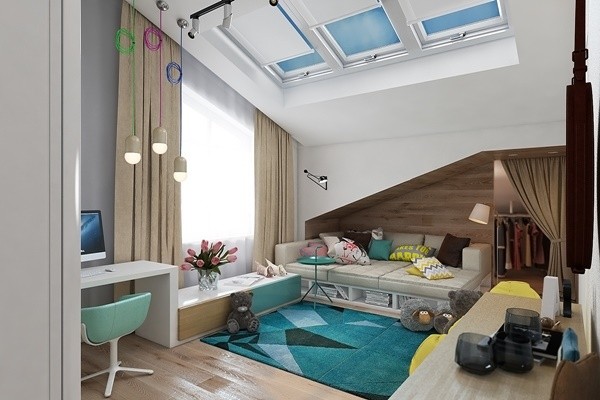 Ý tưởng thiết kế phòng ngủ trẻ em hiện đại với màu sắc