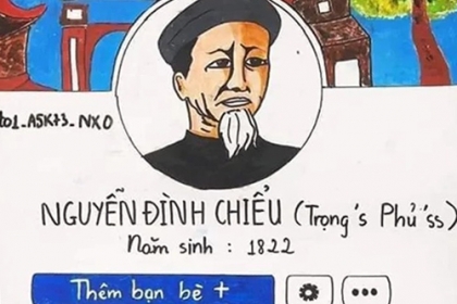 Học sinh lập Facebook về Nguyễn Đình Chiểu