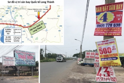 Đất quanh dự án sân bay Long Thành “nóng” từng cơn